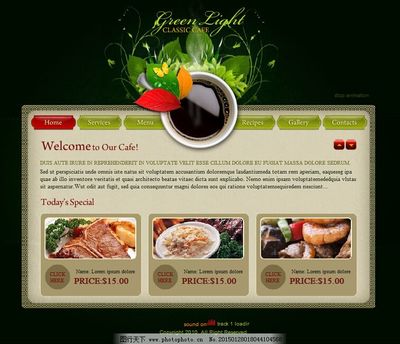 网页设计模板图片美食(网页设计图片素材)